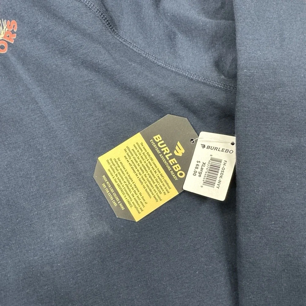 NWT Burlebo Navy Blue Flying Duck Men's Hoodie Pullover Sz XL Outdoor - Picture 5 of 8